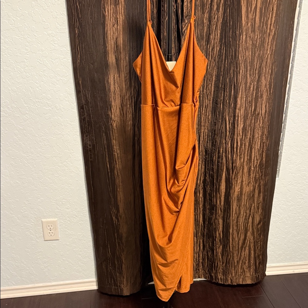 Vibrant Orange Maxi Dress